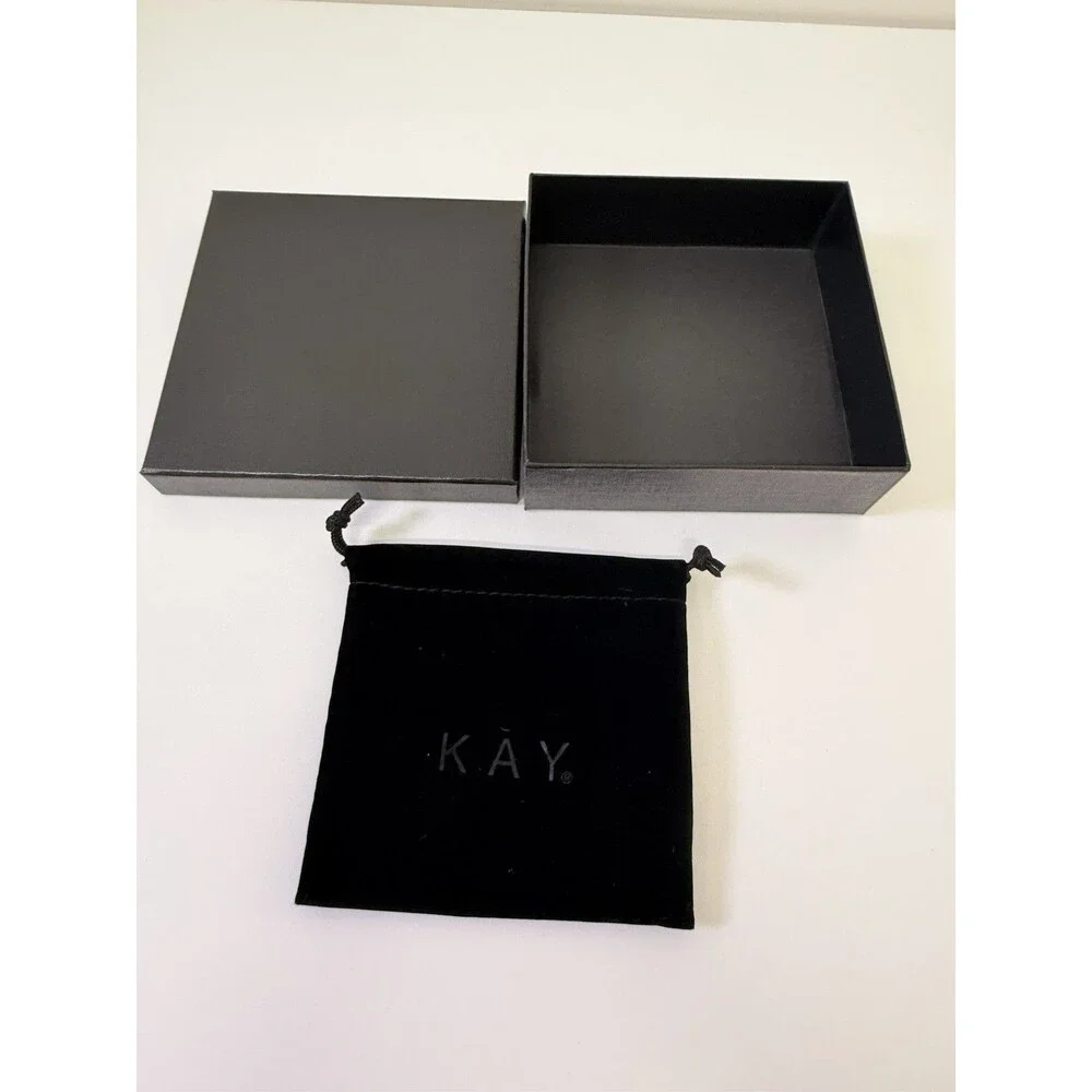Kay Jewelers Empty Black Velvet Pouch & Presentation Box